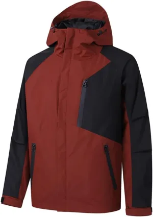 Mens Waterproof Windbreaker Rain Coat Warm Light Casual Jacket Full Zip Up with Zipper Pockets for Fishing Camping Climping