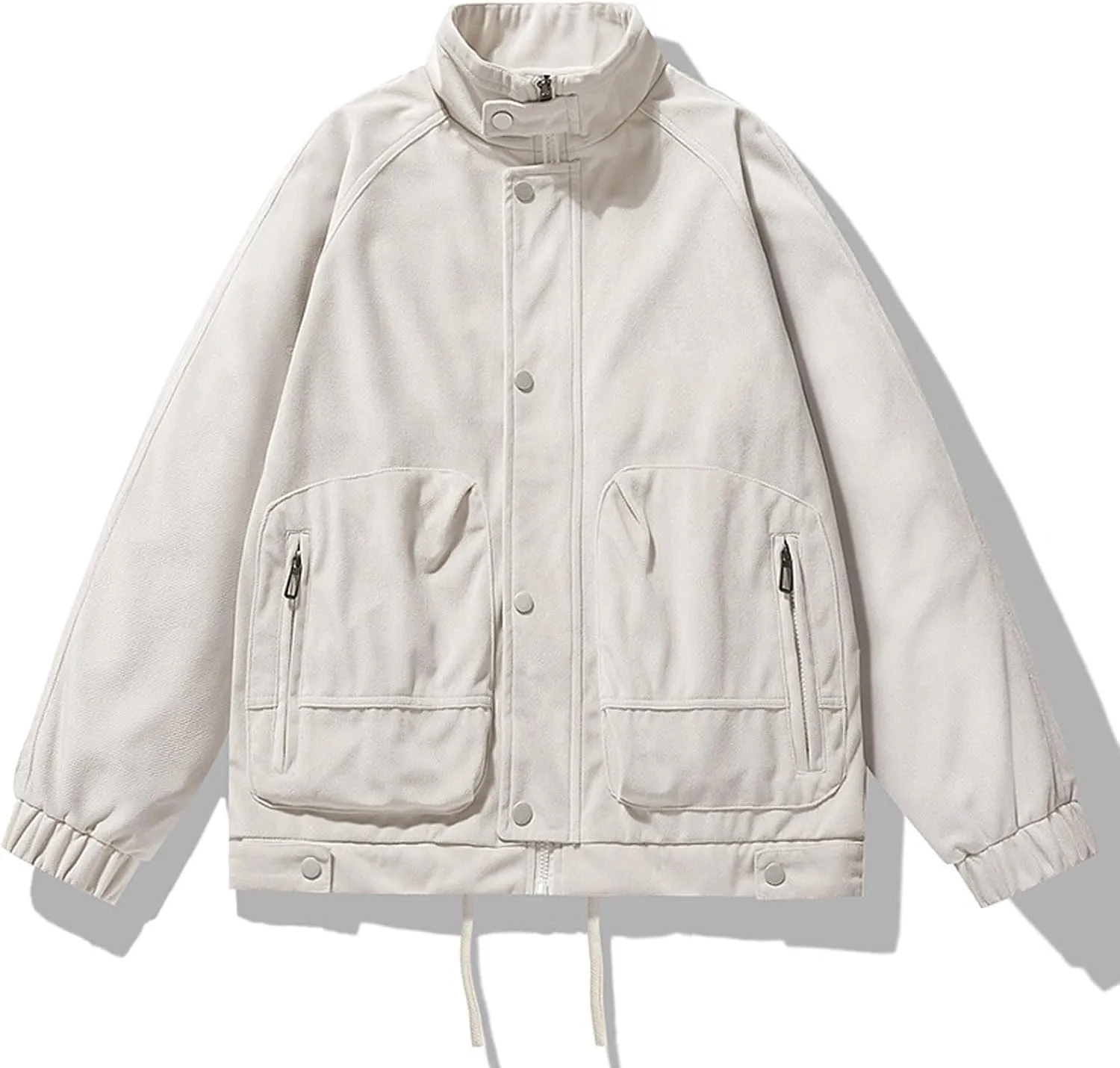 Men's Windbreaker Jacket Lightweight Water-Resistant Windbreakers Stand Collar Rain Jacket Outdoor Casual Sportswear