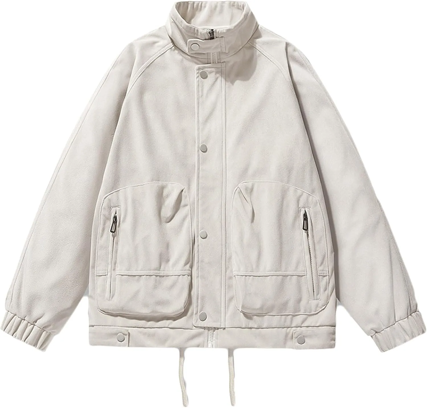 Men's Windbreaker Jacket Lightweight Water-Resistant Windbreakers Stand Collar Rain Jacket Outdoor Casual Sportswear