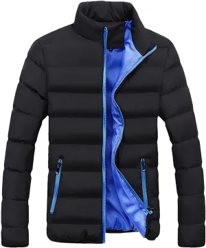 Men's Winter Coat Hooded Warm Quilted Puffer Jacket Water-resistant Cold Weather Ski Parka Jackets Full Zip Down Jacket