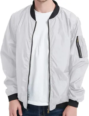 Men's Winter Quilted Bomber Jackets for Men Windproof Windbreakers Stand Collar Fall Jackets Casual Sports Coats