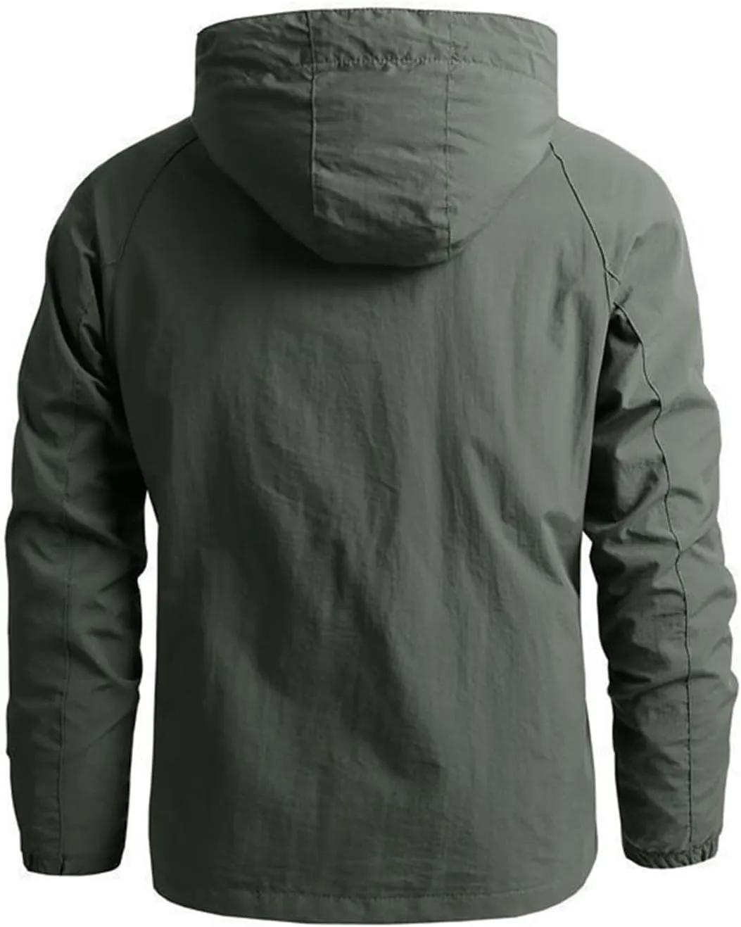 Mmoneyake Tactical Rain Jacket Men Hooded Windbreaker Lightweight Water-Resistant Windbreakers Hiking Raincoat Zip Up Coats