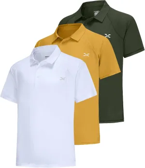 MOHEEN Men's Moisture Wicking Short Sleeve Polo Shirts UPF 50  Lightweight Performance Golf Shirts M-6XL