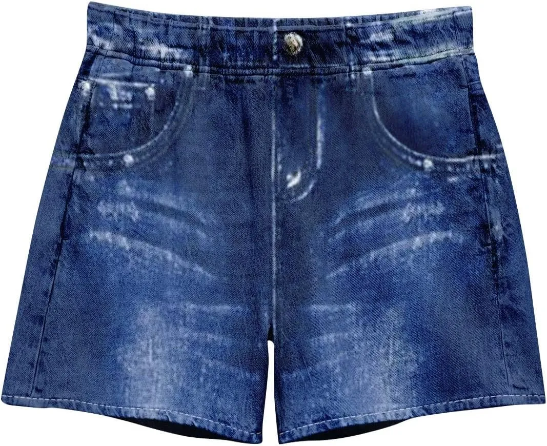 NBXNZWF Jean Shorts for Women High Waisted 2025 Summer Casual Denim Shorts Straight Leg Ripped Stretchy Jorts with Pockets
