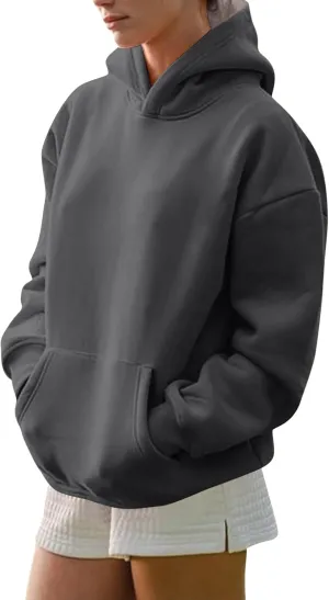 Oversized Hoodies for Women Plus Size Y2k Hooded Sweatshirt Casual Loose Long Sleeve Fleece Pullover Preppy Clothes