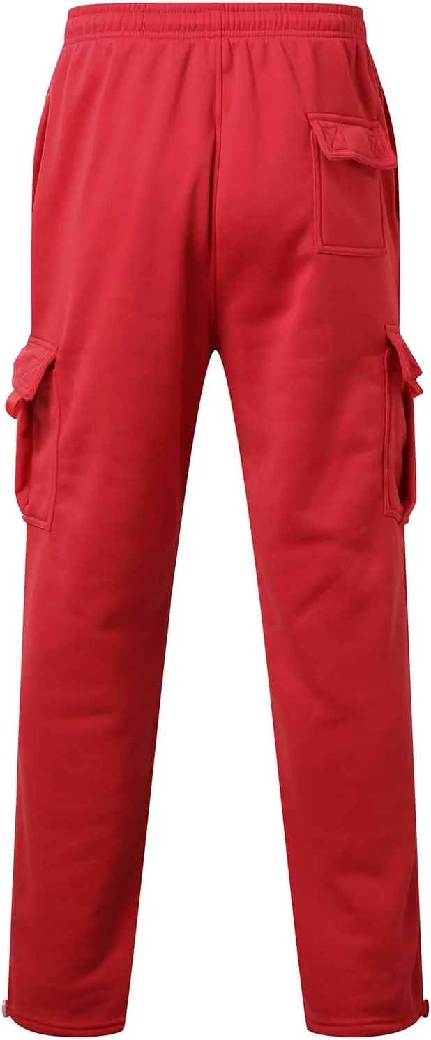 Pants Cargo for Man Mens Athleisure and Fleece Bunched Feet Multi Pocket Cargo Pants Pantalones Cargo Hombre