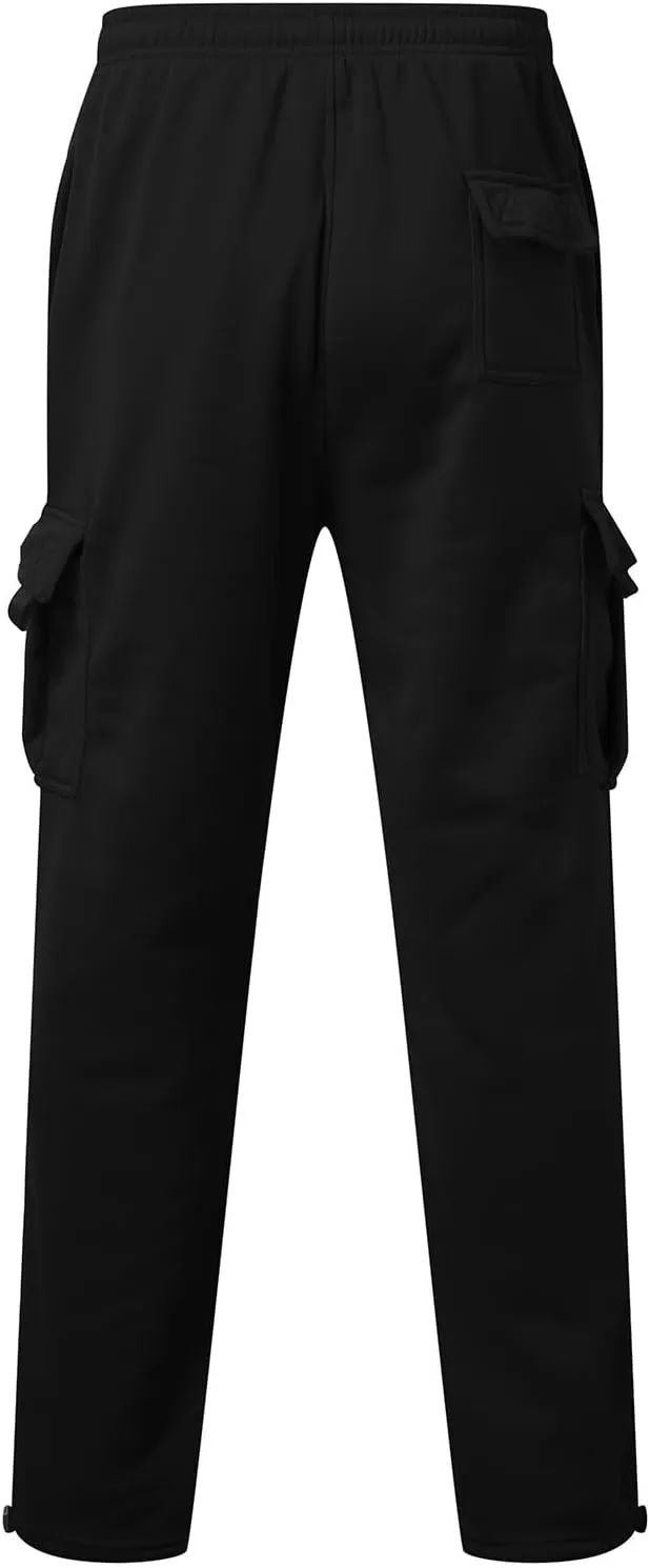 Pants Cargo for Man Mens Athleisure and Fleece Bunched Feet Multi Pocket Cargo Pants Pantalones Cargo Hombre