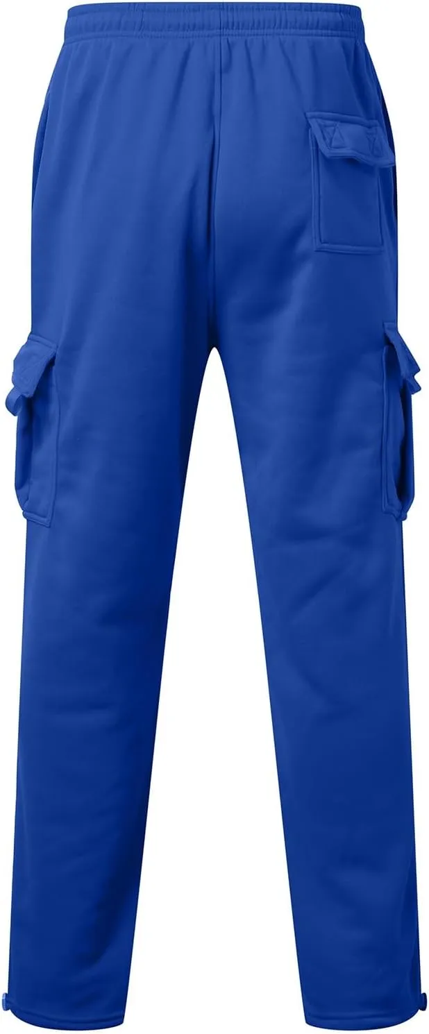 Pants Cargo for Man Mens Athleisure and Fleece Bunched Feet Multi Pocket Cargo Pants Pantalones Cargo Hombre