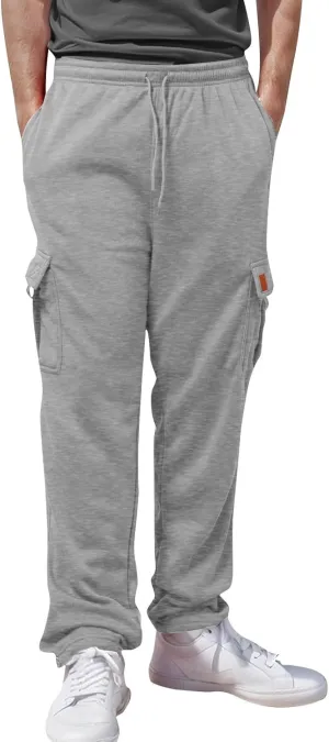 Pants Cargo for Man Mens Athleisure and Fleece Bunched Feet Multi Pocket Cargo Pants Pantalones Cargo Hombre