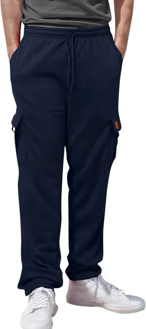 Pants Cargo for Man Mens Athleisure and Fleece Bunched Feet Multi Pocket Cargo Pants Pantalones Cargo Hombre