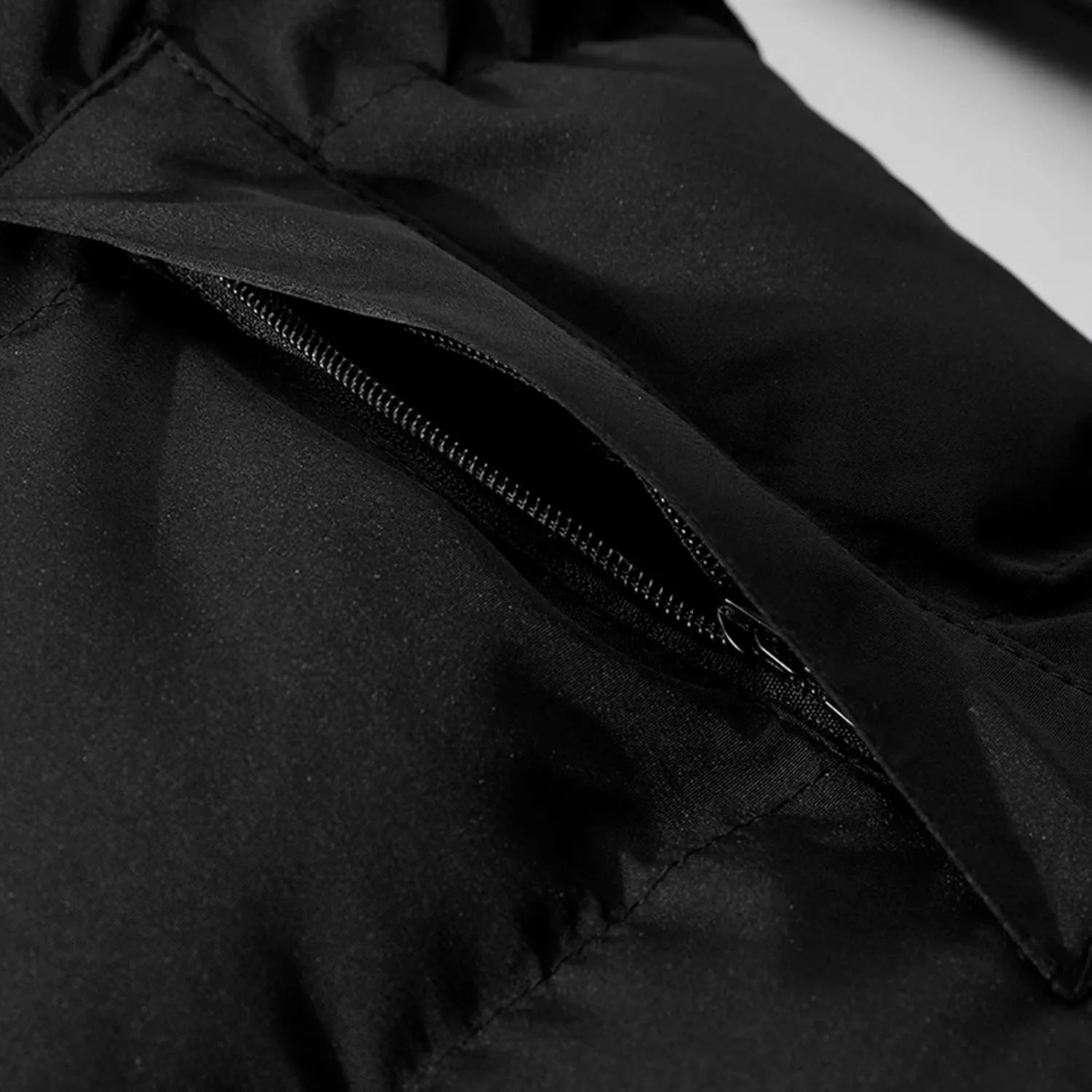 Parka Jacket Men Waterproof Lightweight Thermal Thicken Padded Jacket Packable Soft Travel Down Jacket with Pockets