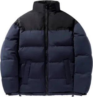 Parka Jacket Men Waterproof Lightweight Thermal Thicken Padded Jacket Packable Soft Travel Down Jacket with Pockets