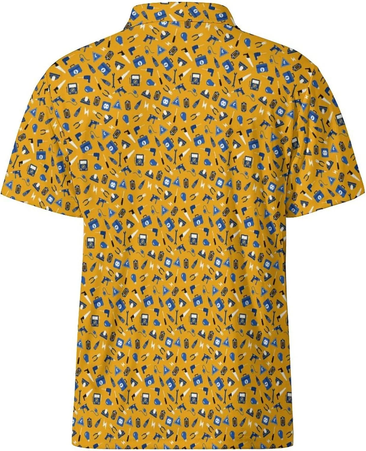 Party Mens Golf Shirt Print Short Sleeve Moisture Wicking Funny Sport Performance Polo Shirts for Men