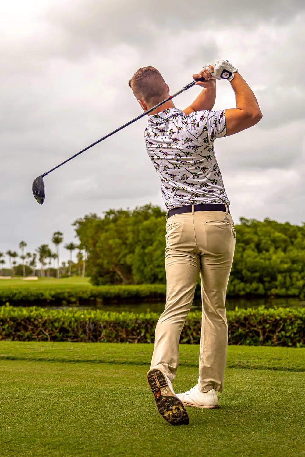 Proud 90 Unique Golf Shirts for Men - Moisture Wicking Mens Golf Polo | Reptar Fun Men’s Golf Shirt
