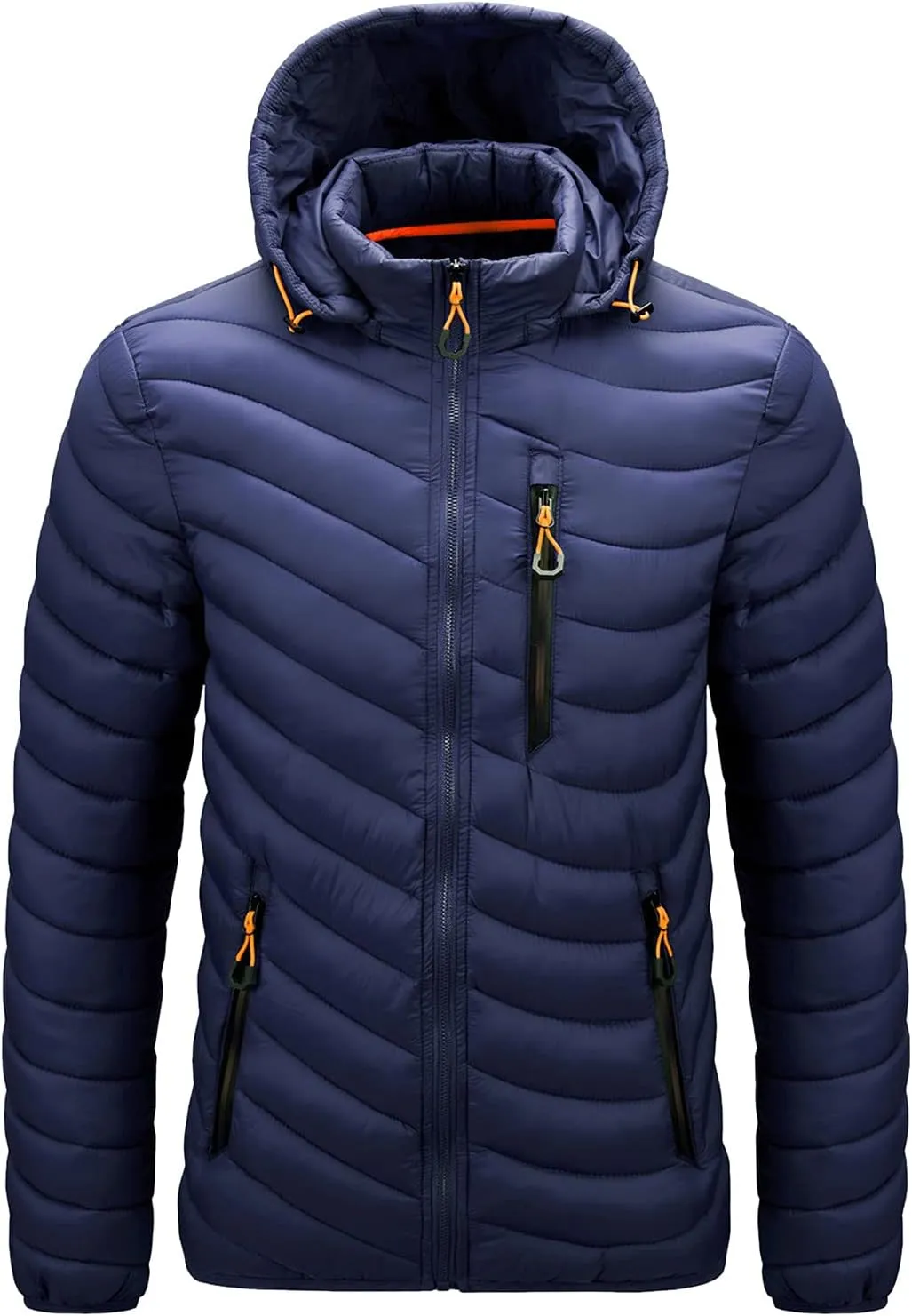 Puffer Jacket for Teen Boys Thicken Long Sleeve Winter Coat Classic Running Rain Jacket with Pockets Down Parka Jacket