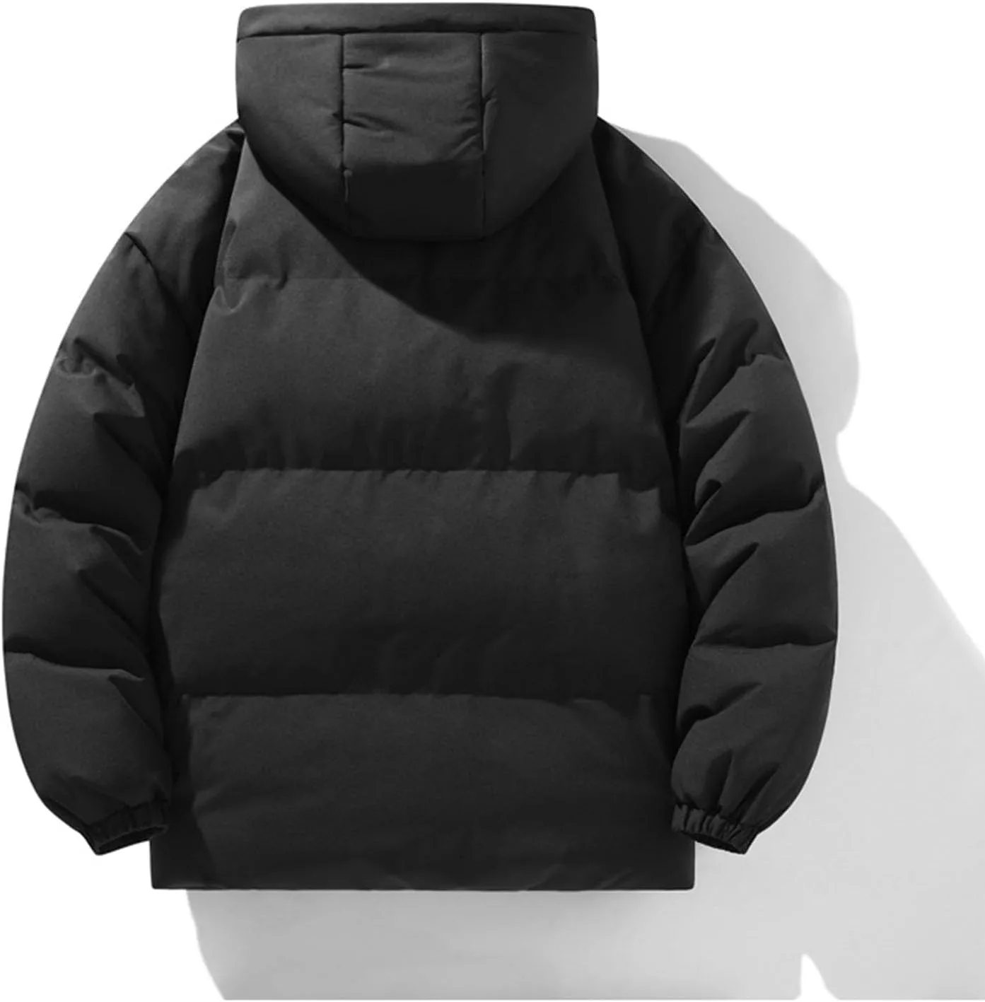 Puffer Jacket Womens Women Solid Long Sleeve Coat Down Full Zip Padded Jacket Hooded Fleece Lined Casual Workout Parka