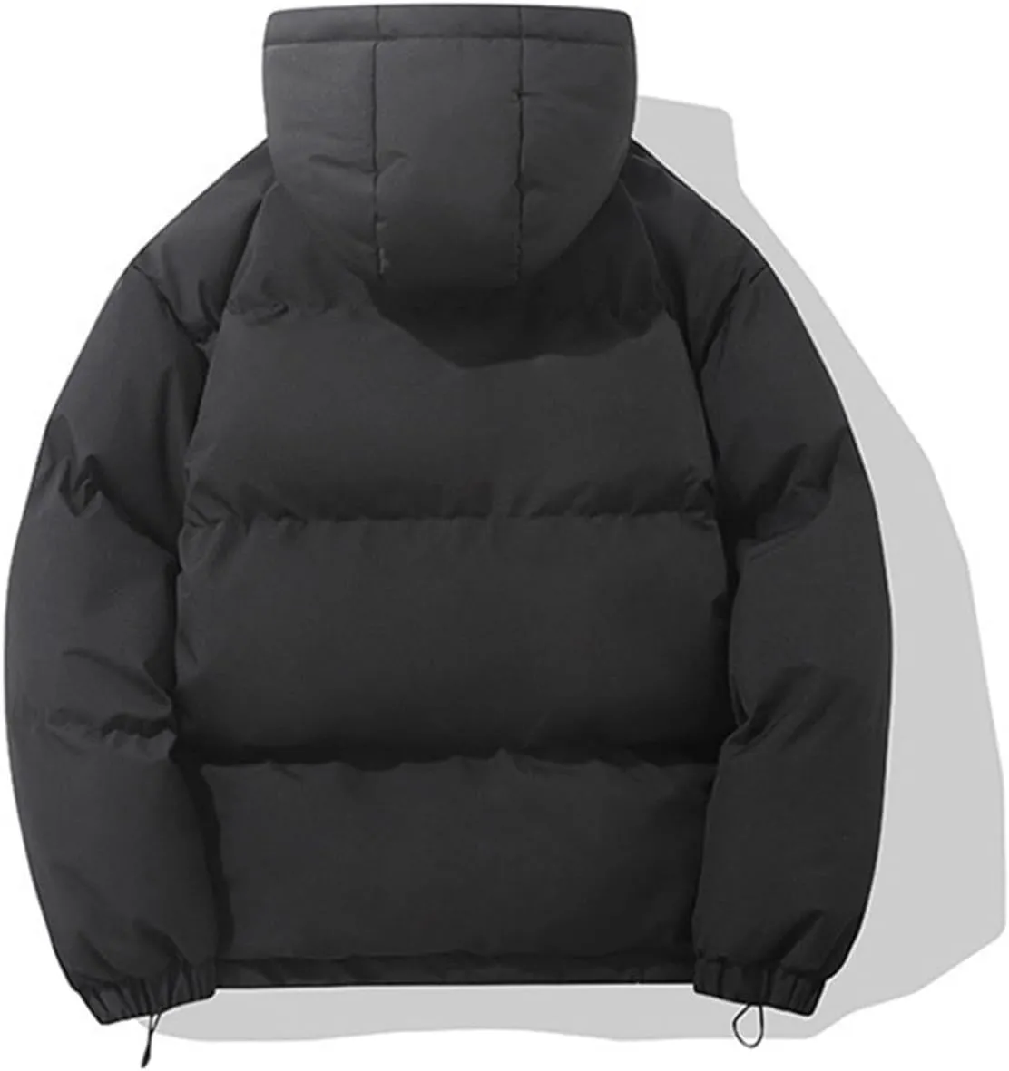 Puffer Jacket Womens Women Solid Long Sleeve Coat Down Full Zip Padded Jacket Hooded Fleece Lined Casual Workout Parka