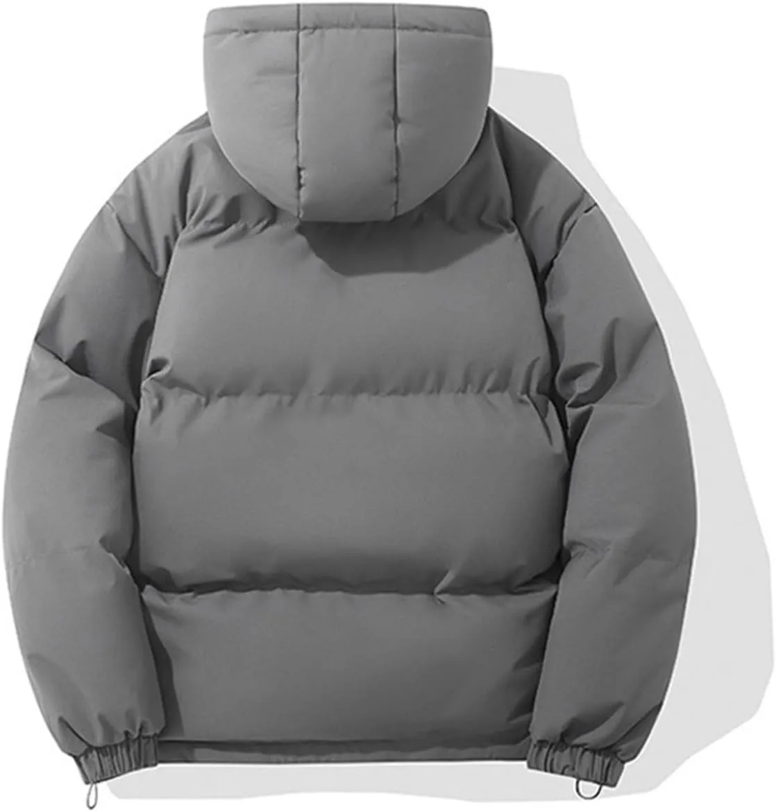 Puffer Jacket Womens Women Solid Long Sleeve Coat Down Full Zip Padded Jacket Hooded Fleece Lined Casual Workout Parka