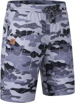 QPNGRP Men's Stretch Waist Casual Shorts with 5 Pockets Include 1 Zipper Pocket