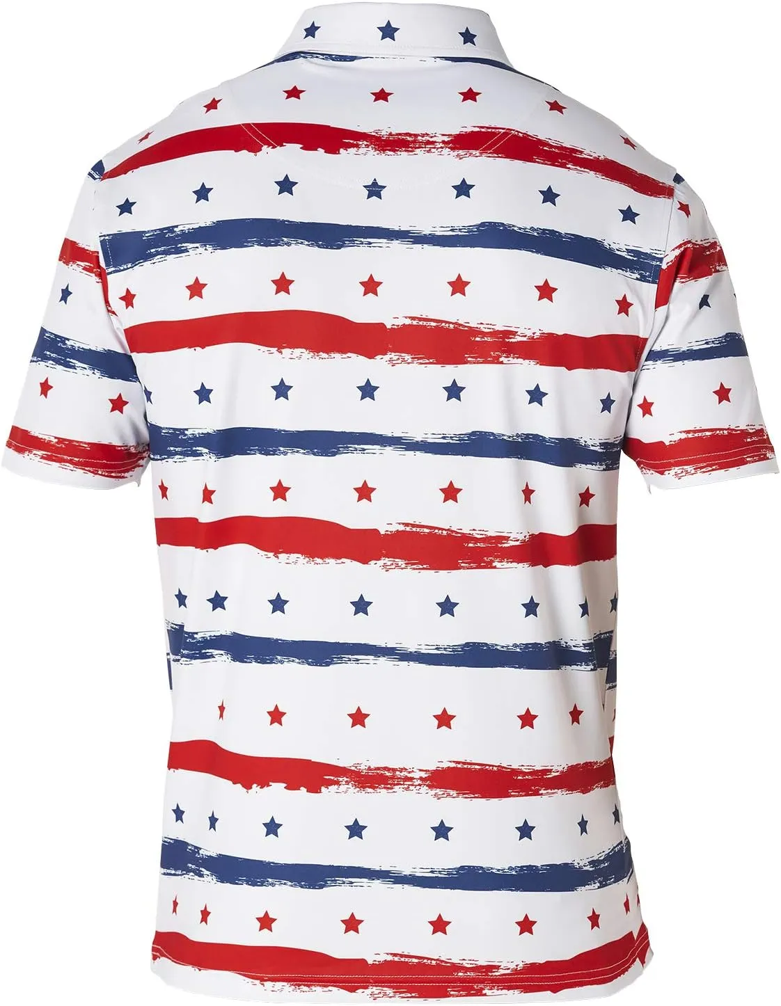 Royal & Awesome American Flag Golf Shirt, Patriotic Golf Shirt, USA Golf Shirts