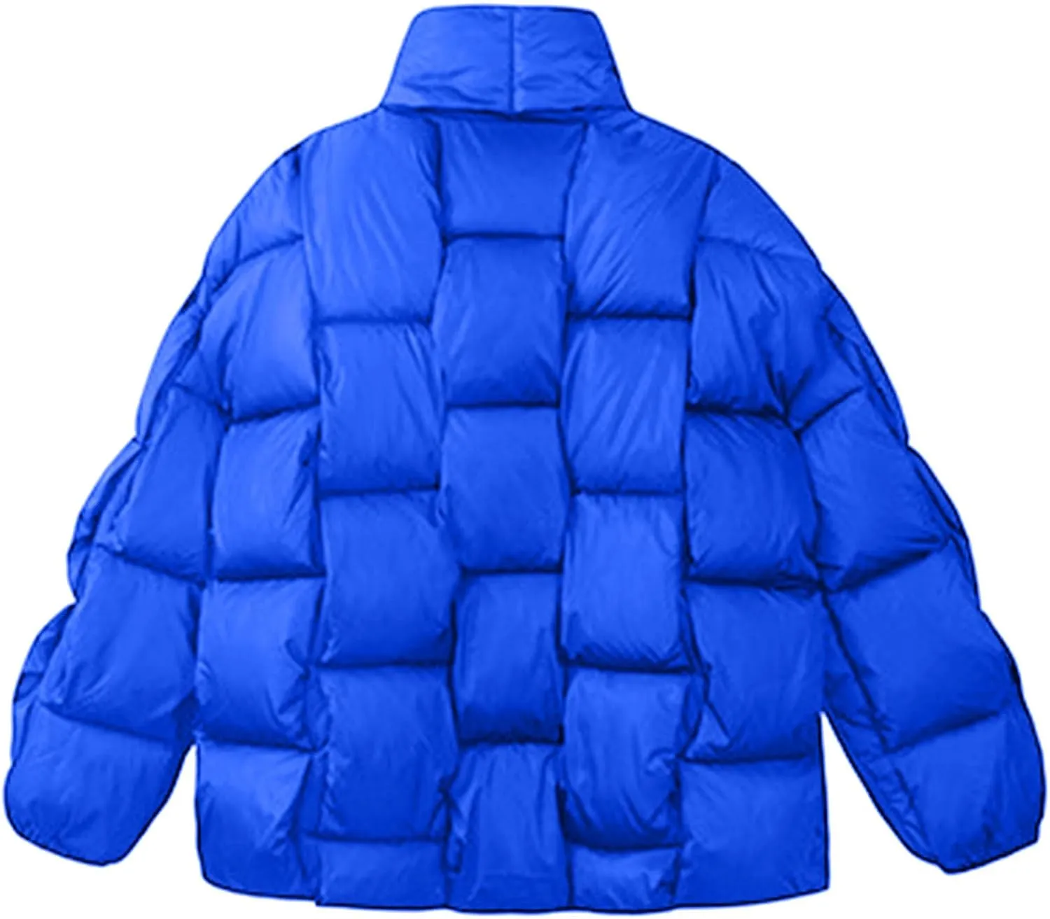 SMIDOW Cropped Puffer Jacket For Women Trendy 2023 Quilted Padded Bubble Coat Solid Warm Winter Short Jackets Outerwear