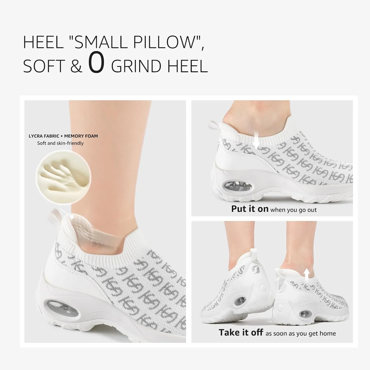 STQ Women Walking Shoes Casual Slip on Sneakers for All Day Standing & Foot Pain Reliefing