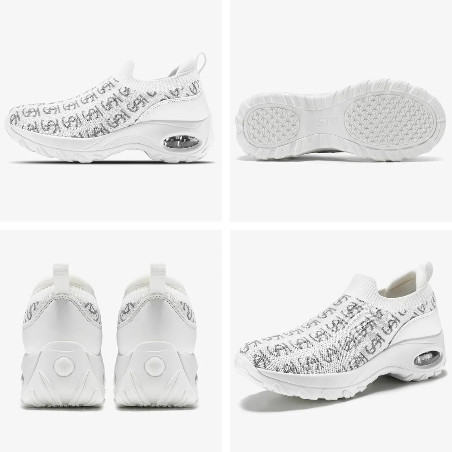 STQ Women Walking Shoes Casual Slip on Sneakers for All Day Standing & Foot Pain Reliefing