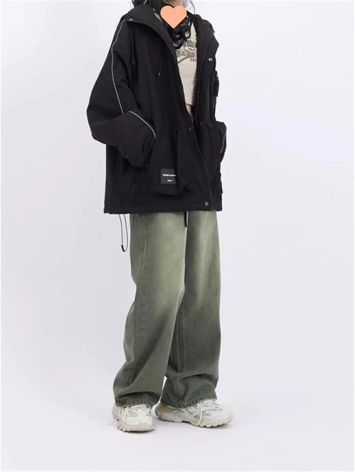 Straight Leg Jeans for Women High Waisted Frayed Baggy Pants Raw Hem Loose Floor Length Wide Leg Boyfriends Jeans