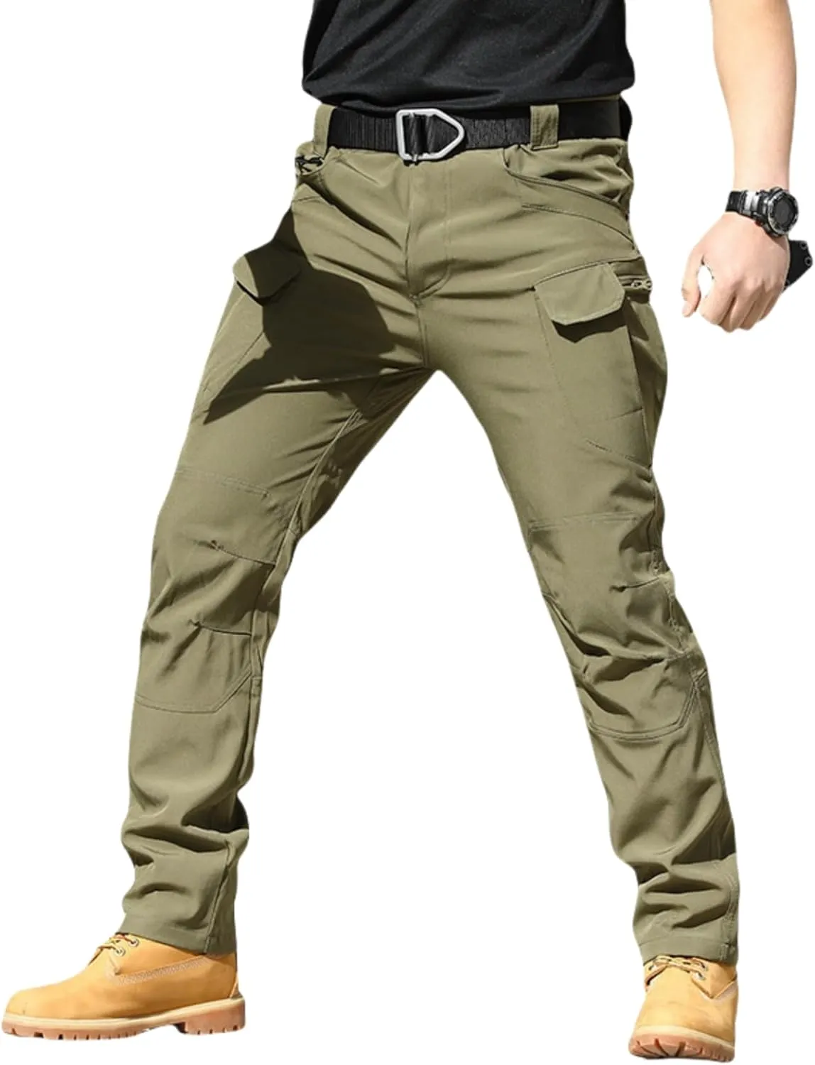 Texwix Tactical Pants for Men, Flexcamo - Tactical Waterproof Pants, Flex Camo Multi Pockets Outdoor Stretch Cargo Pants