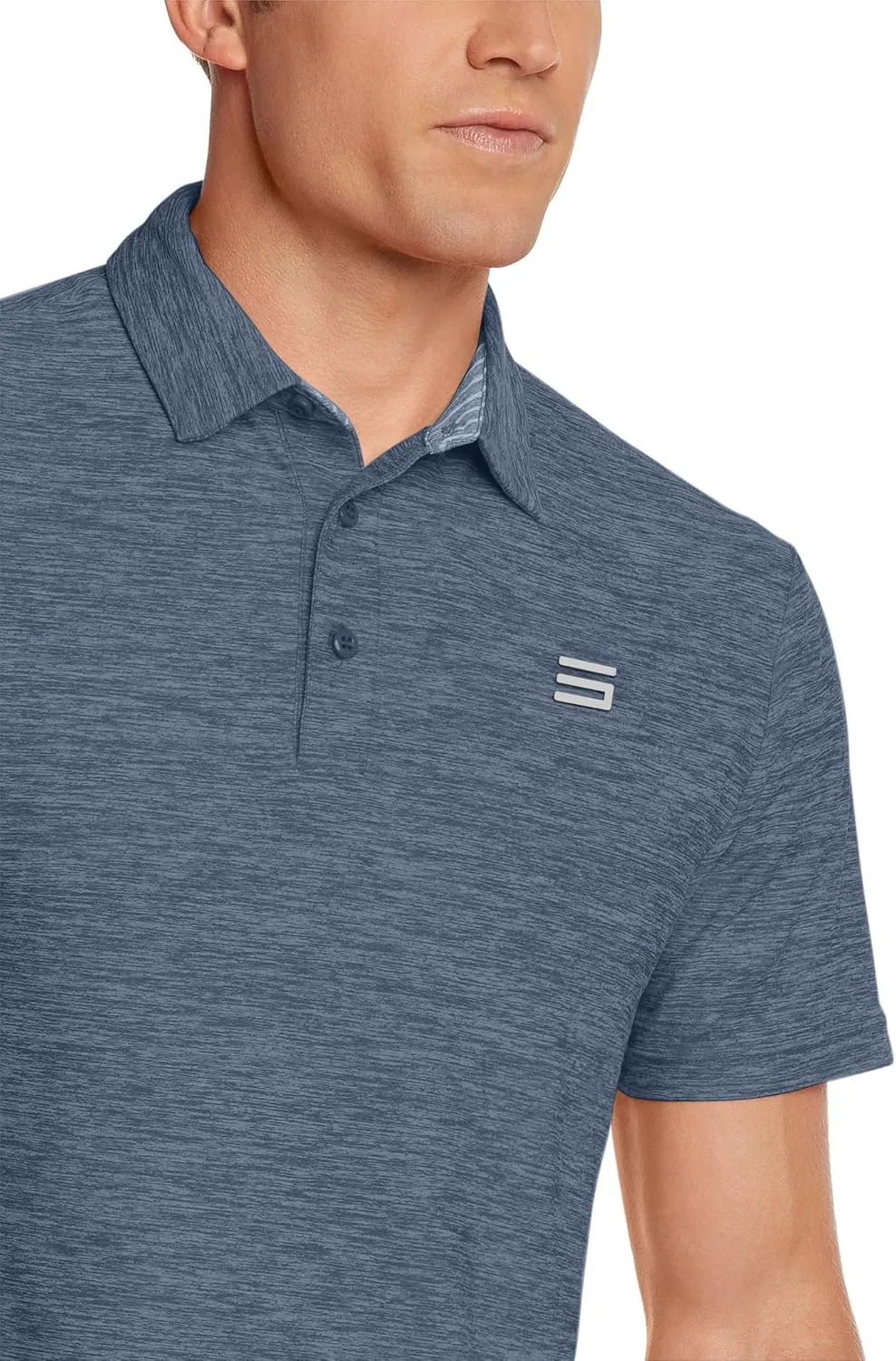 Three Sixty Six Golf Shirts for Men - Dry Fit Short-Sleeve Polo, Athletic Casual Collared T-Shirt