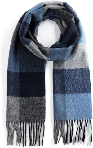 Unisex 100% Wool Cashmere Scarf for Men Women Warm Winter Scarves
