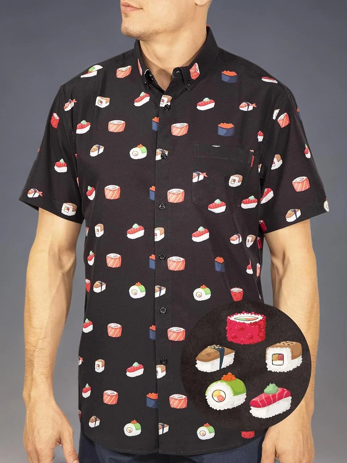 Visive Mens Short Sleeve Button Down Printed Shirts - Over 45 Novelty Prints Sizes S - 4XL
