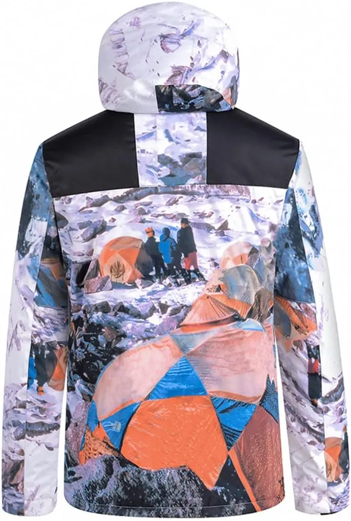 Waterproof Ski Jacket Windbreakers Snowboarding Jacket Men Women Winter Snow Coat Hooded Raincoat Windproof Skiing Clothing