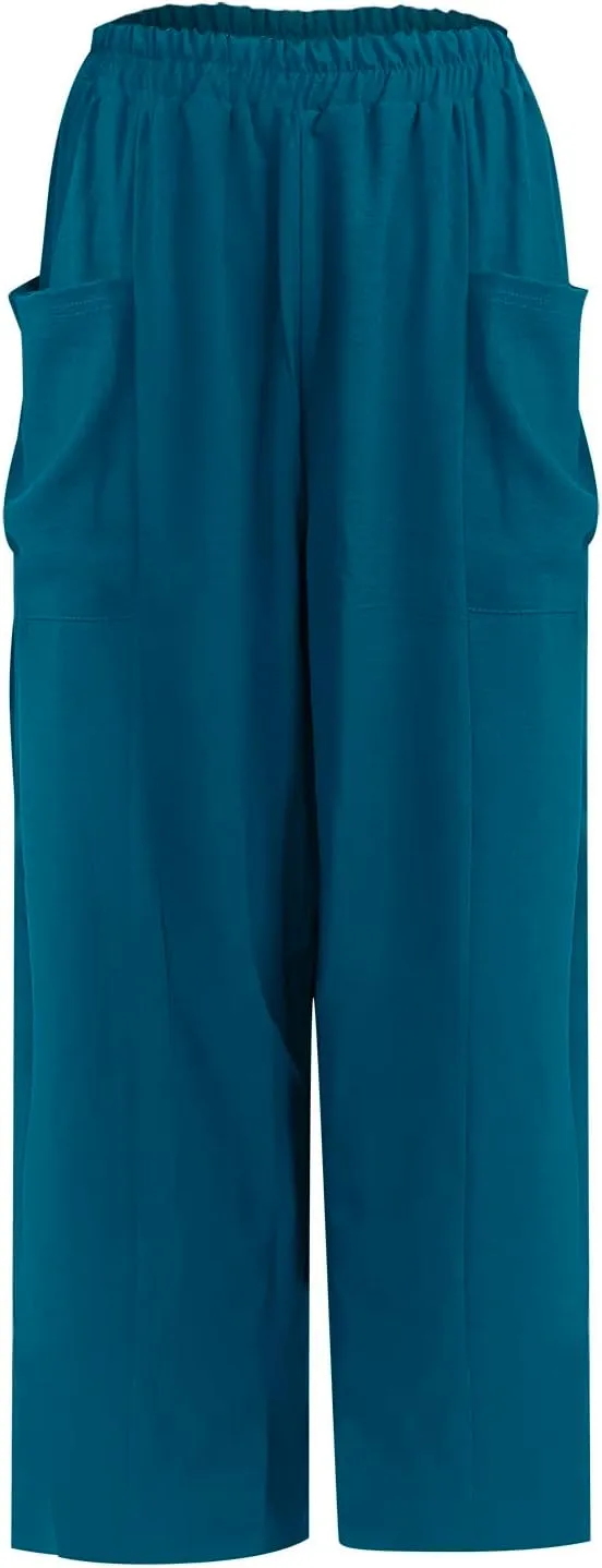 Wide Leg Pants Womens Casual Solid Sweatpants Straight Wide Leg Loose Trousers Elastic Belt Joggers with Pocket