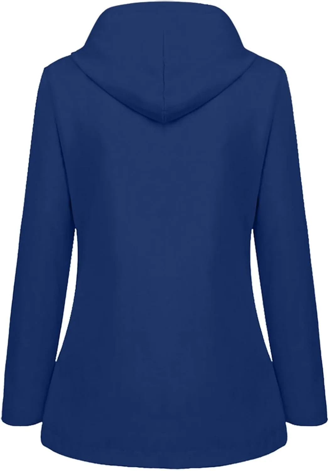 Winter Coats for Women Waterproof Raincoat Zipper Long Sleeve Plus Size Hooded Trench Coat Button Windbreaker Pocket