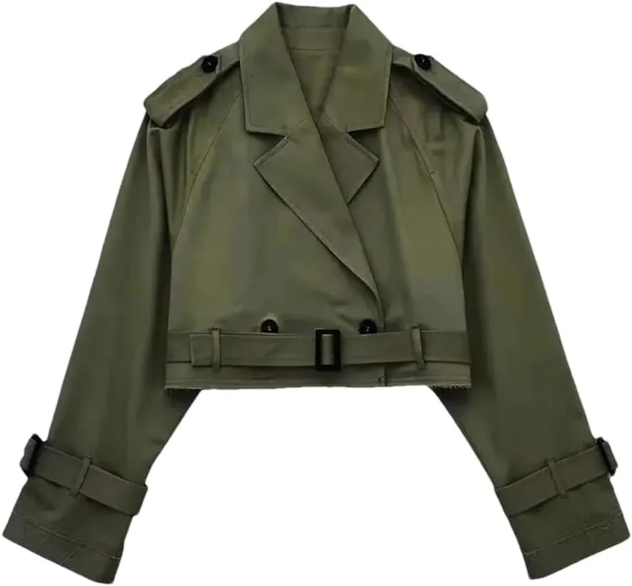Woman Trench Coat Women Long Sleeve Short Elegant Coats Women's Fashion Windbreakers