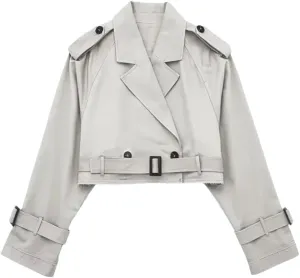 Woman Trench Coat Women Long Sleeve Short Elegant Coats Women's Fashion Windbreakers