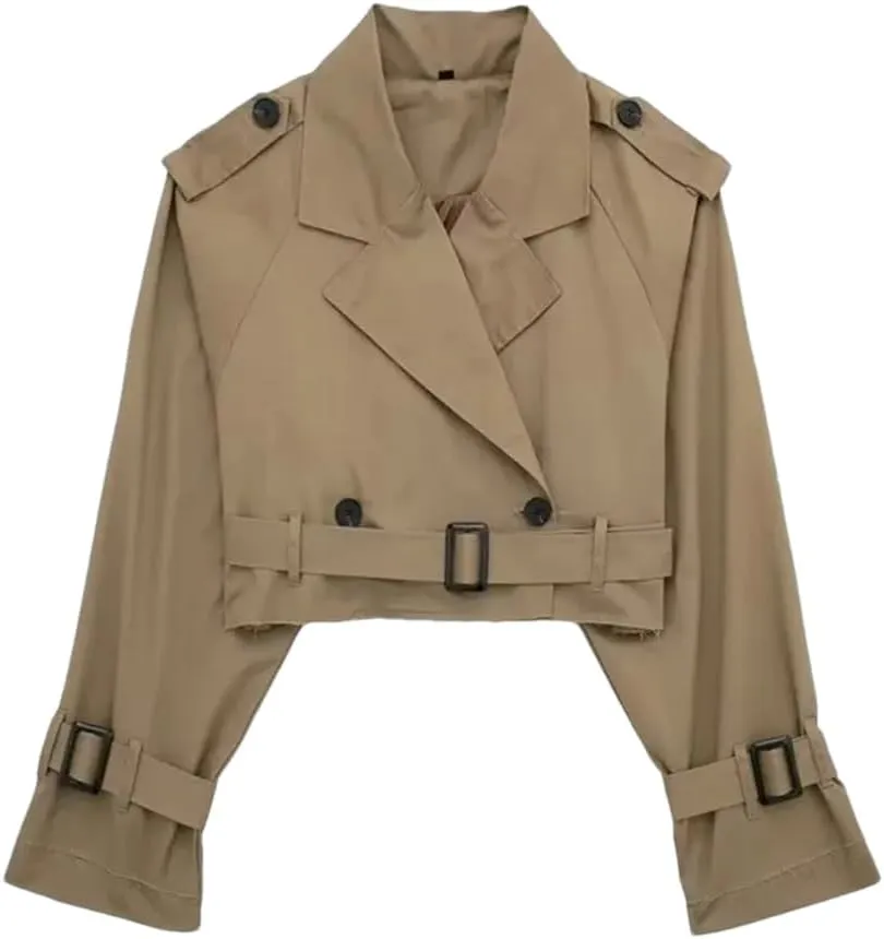 Woman Trench Coat Women Long Sleeve Short Elegant Coats Women's Fashion Windbreakers