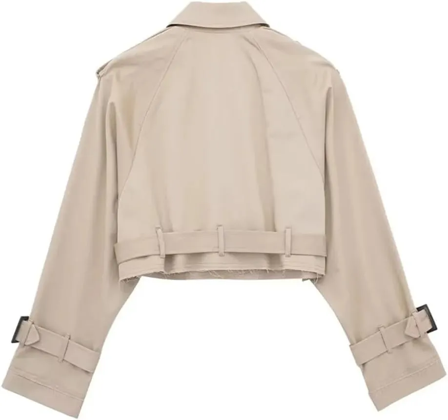 Woman Trench Coat Women Long Sleeve Short Elegant Coats Women's Fashion Windbreakers