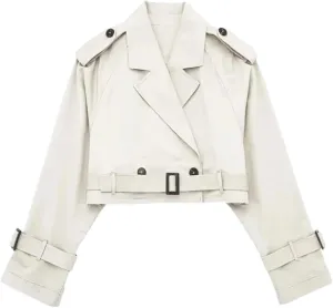 Woman Trench Coat Women Long Sleeve Short Elegant Coats Women's Fashion Windbreakers