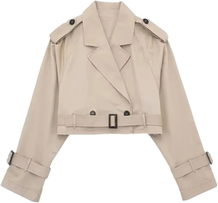 Woman Trench Coat Women Long Sleeve Short Elegant Coats Women's Fashion Windbreakers