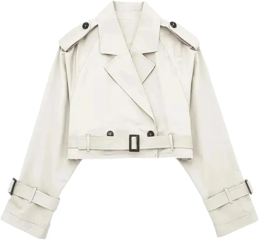 Woman Trench Coat Women Long Sleeve Short Elegant Coats Women's Fashion Windbreakers