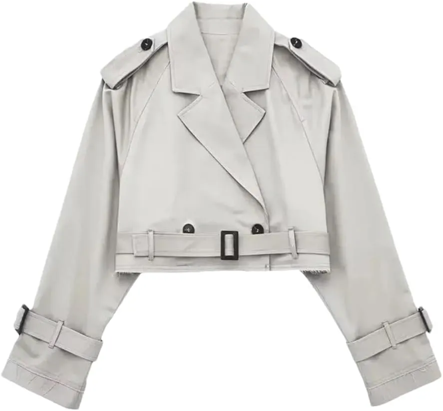 Woman Trench Coat Women Long Sleeve Short Elegant Coats Women's Fashion Windbreakers