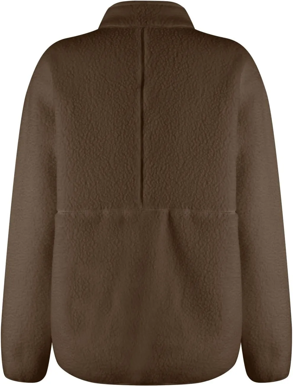 Womens Half Zip Pullover Cropped Sweatshirt Sherpa Fleece Jacket Fuzzy Sweater Winter Jackets with Zipper Pockets