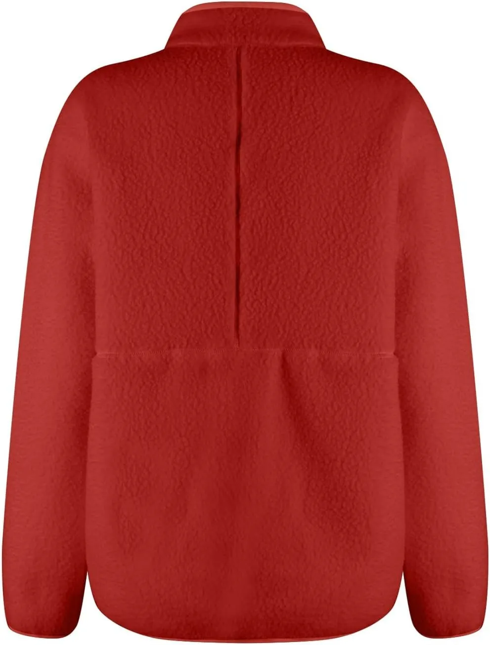Womens Half Zip Pullover Cropped Sweatshirt Sherpa Fleece Jacket Fuzzy Sweater Winter Jackets with Zipper Pockets