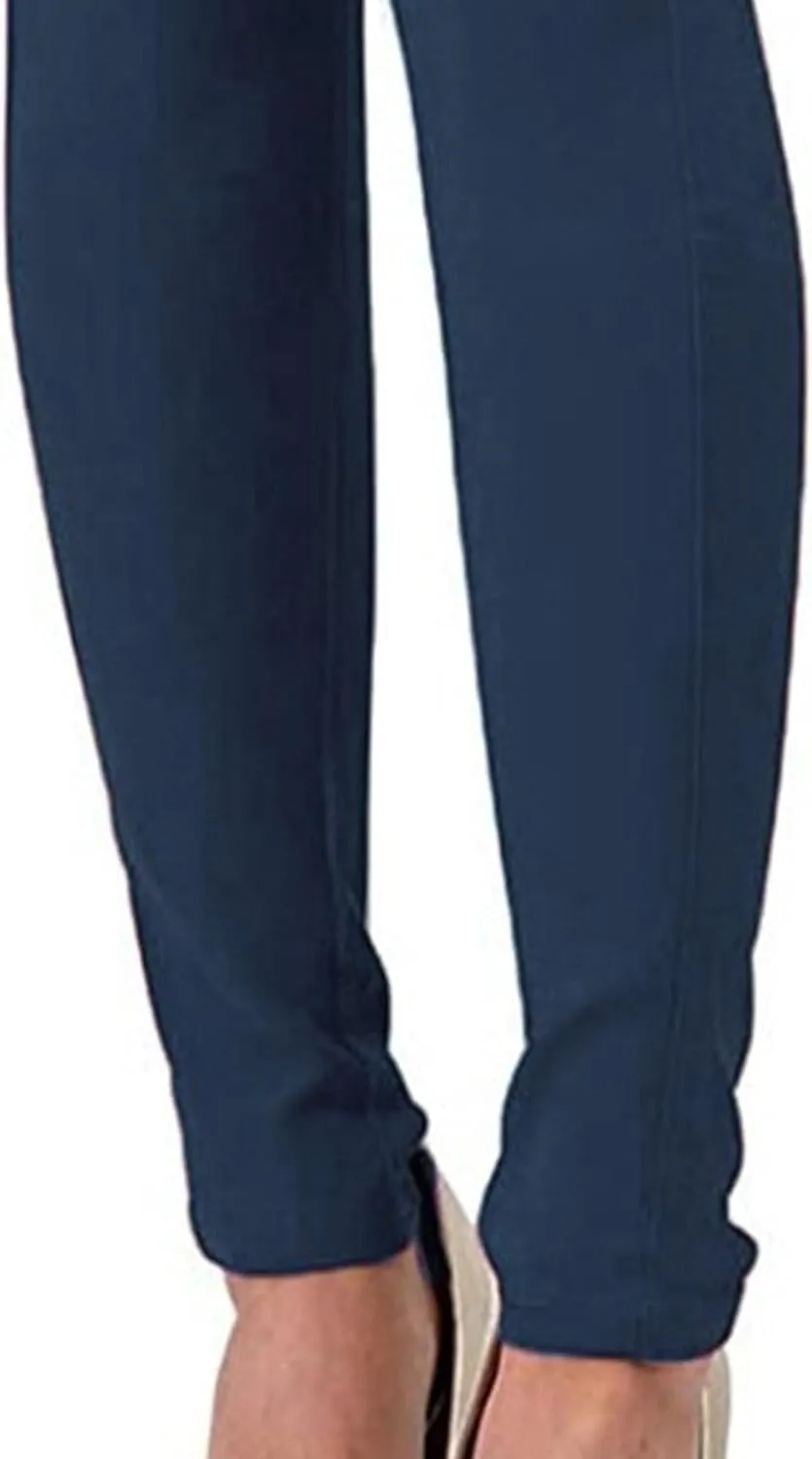 Women's Jean Look Stretchy Jeggings Solid Color High Waist Legging Plus Size Slim Fit Skinny Jeans Pencil Pants Pocket