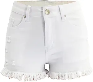 Womens Jean Shorts 2025 Summer Vacation High Waisted Frayed Raw Hem Ripped Skinny Casual Shorts