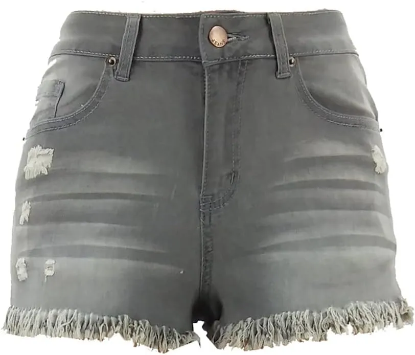 Womens Jean Shorts 2025 Summer Vacation High Waisted Frayed Raw Hem Ripped Skinny Casual Shorts