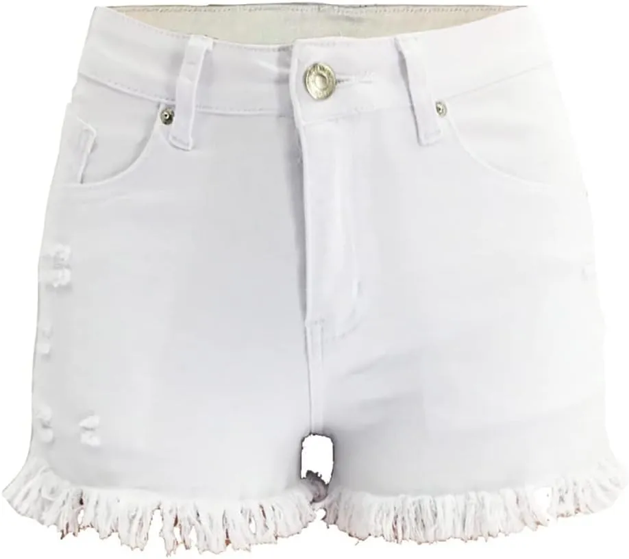 Womens Jean Shorts 2025 Summer Vacation High Waisted Frayed Raw Hem Ripped Skinny Casual Shorts