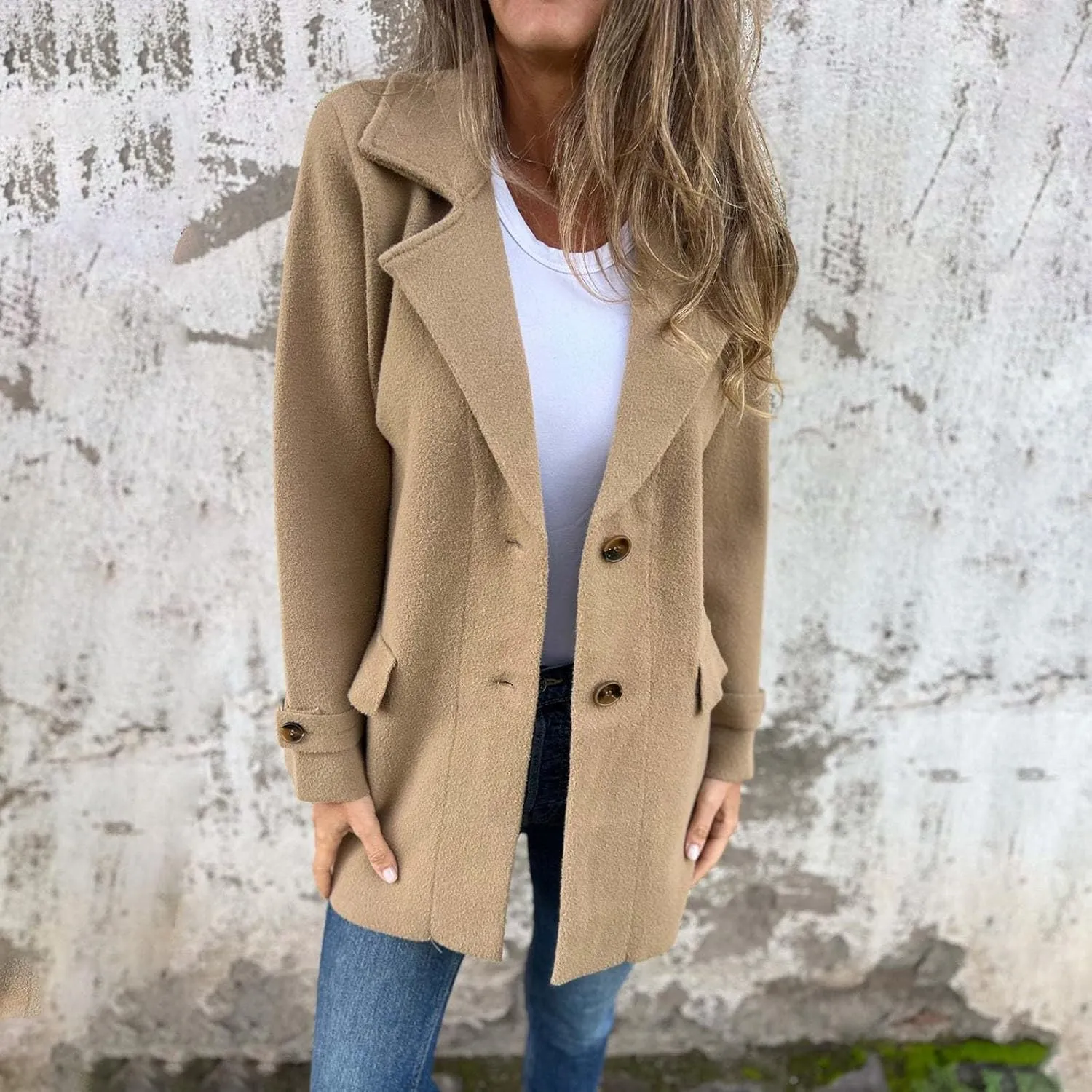 Women's Long Cardigan 2024 Oversized Open Front Lapel Knit Sweaters Casual Loose Fashion Coatigan Jacket Fall Coats